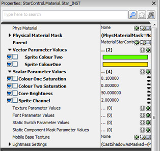 Material Instance Options