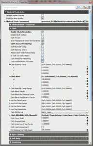 Cloth In Game Mesh Options