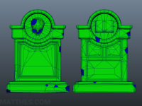 Grave Texture Mapped UV Islands